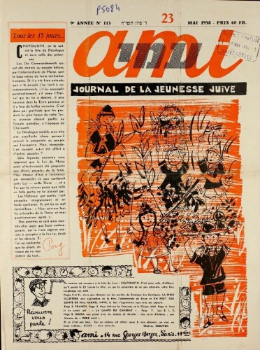 Ami : Mensuel pour la Jeunesse. Vol.09 N°113 (23 mai 1958)